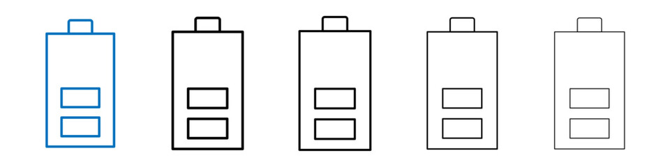 Battery icon Outline vector logo for web ui