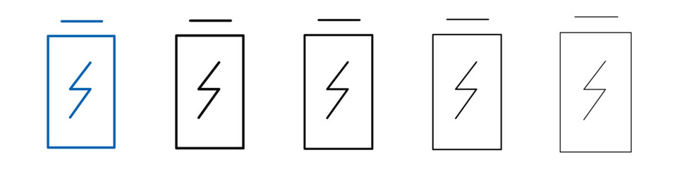 Battery icon Outline vector logo for web ui