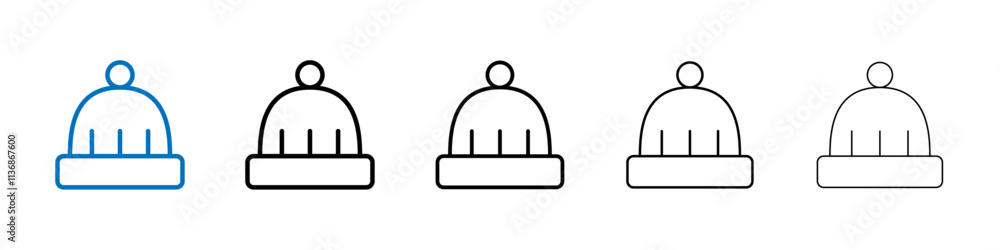 Poster Beanie icon Outline vector logo for web ui