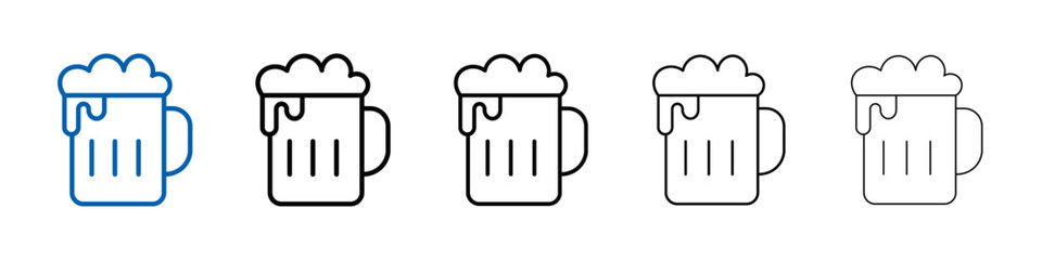 beer mug icon Outline vector logo for web ui