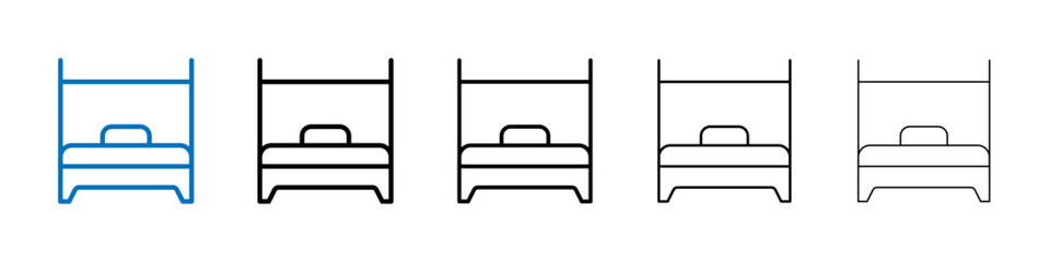 Bed icon Outline vector logo for web ui
