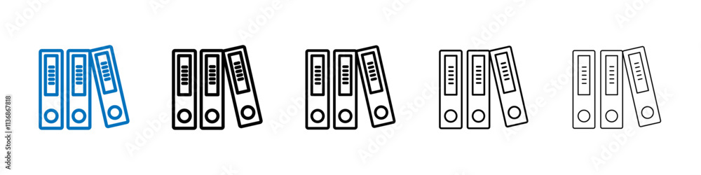 Aufkleber binder icon outline vector logo for web ui