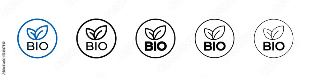 Poster Bio vector icon Outline vector logo for web ui