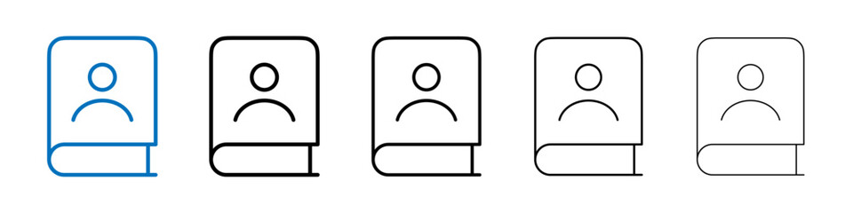 Biography icon Outline vector logo for web ui