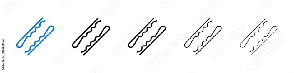 Poster Bobby pin icon Outline vector logo for web ui