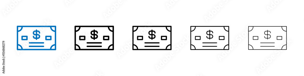Poster Bonds icon Outline vector logo for web ui