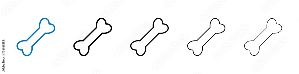 Poster bone icon outline vector logo for web ui