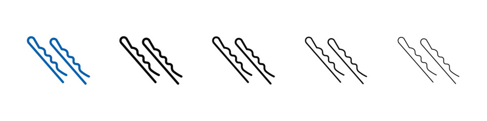 Obraz premium bobby pins icon Outline vector logo for web ui