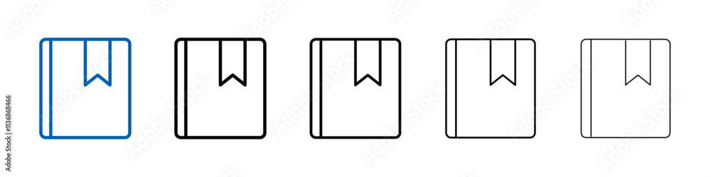 Poster bookmark icon outline vector logo for web ui