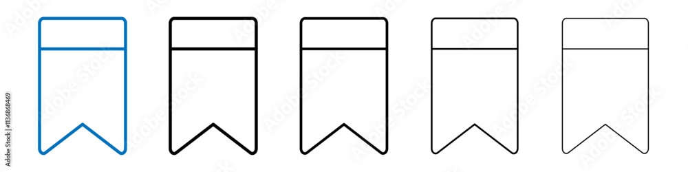 Poster bookmark icon outline vector logo for web ui