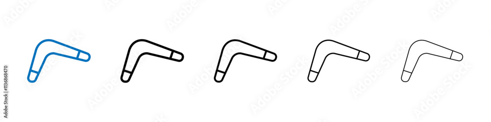 Poster boomerang icon outline vector logo for web ui