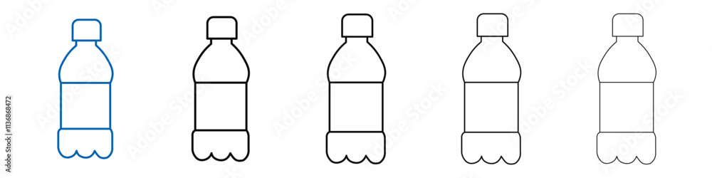 Poster Bottle icon Outline vector logo for web ui