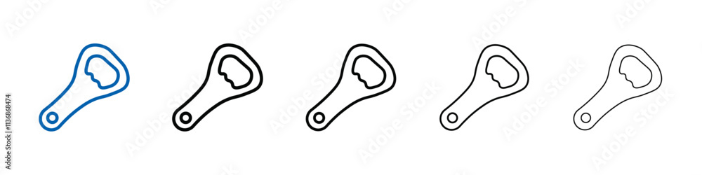 Poster Bottle opener icon Outline vector logo for web ui