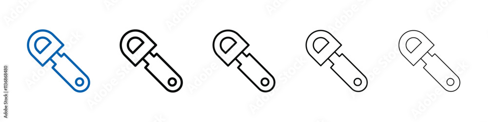 Poster bottle opener icon Outline vector logo for web ui