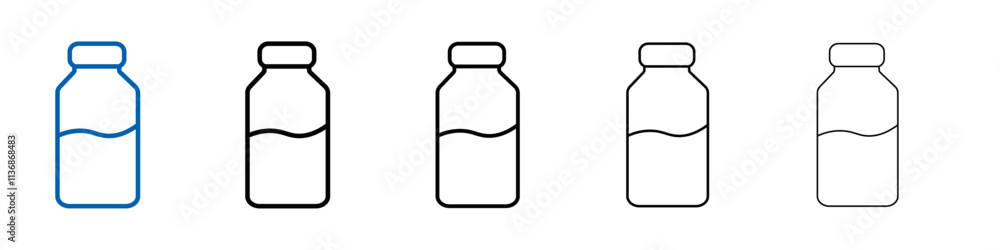 Poster bottle water icon outline vector logo for web ui