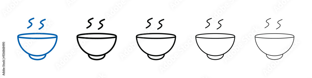 Poster bowl icon outline vector logo for web ui