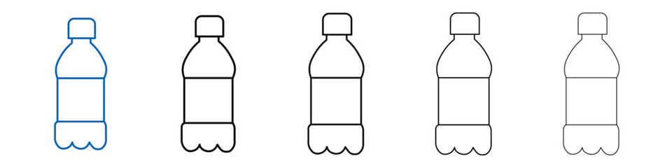 Bottle icon Outline vector logo for web ui