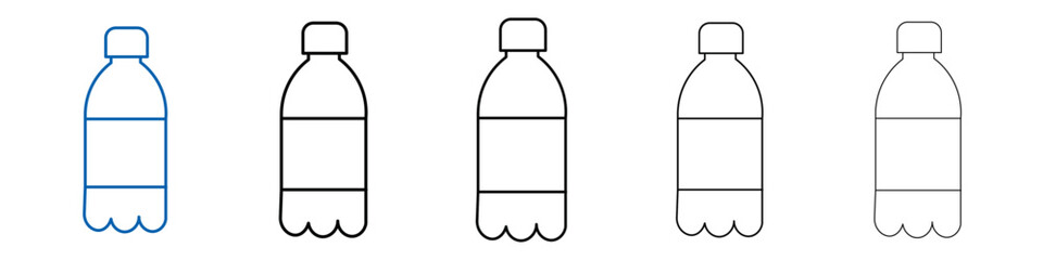 Bottle icon Outline vector logo for web ui