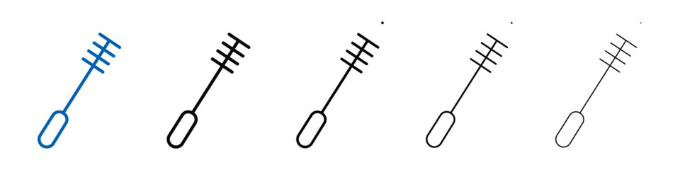 Bottle sweeper cleaning brush icon Outline vector logo for web ui