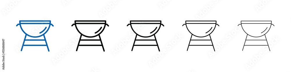Poster brazier icon outline vector logo for web ui