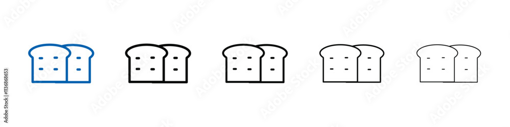 Poster bread slices icon Outline vector logo for web ui