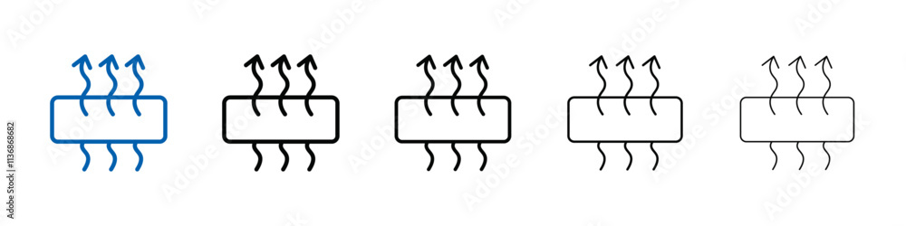 Poster breathable icon outline vector logo for web ui