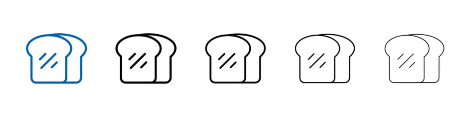 Bread slice icon Outline vector logo for web ui