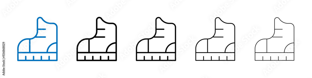Aufkleber brisk boots icon outline vector logo for web ui
