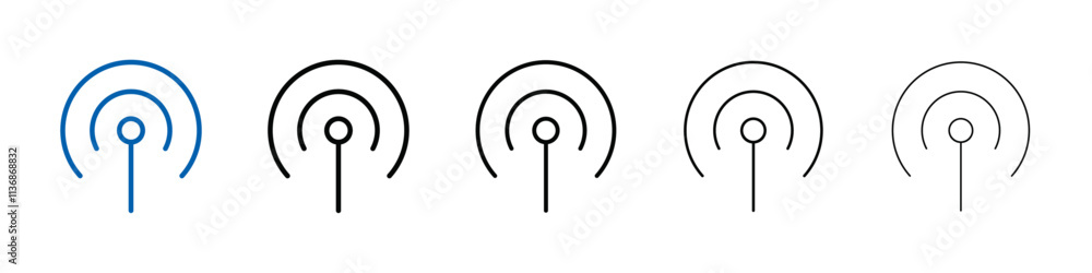 Poster broadcast icon outline vector logo for web ui