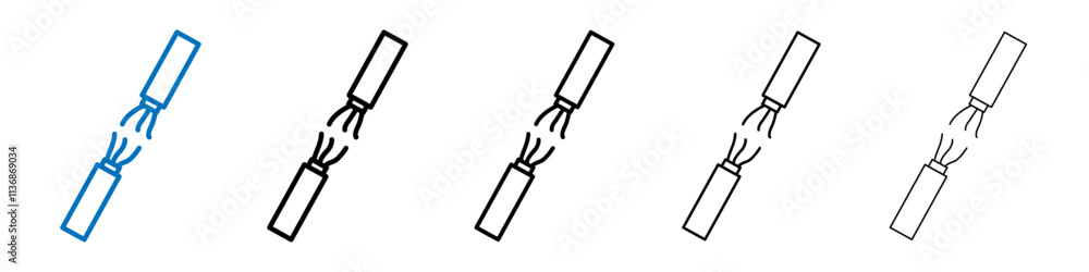 Poster broken wire icon icon outline vector logo for web ui