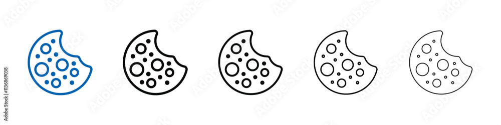Aufkleber Browser Cookie Icon Outline vector logo for web ui