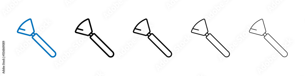Poster brush icon outline vector logo for web ui