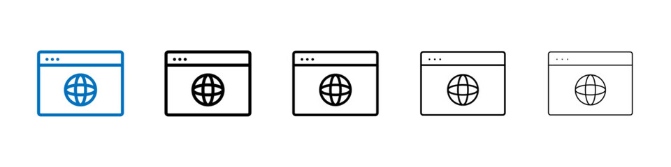 Browser icon Outline vector logo for web ui