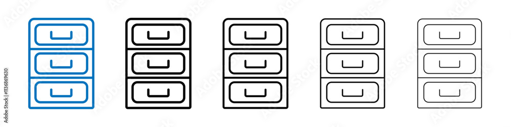 Poster cabinet icon outline vector logo for web ui