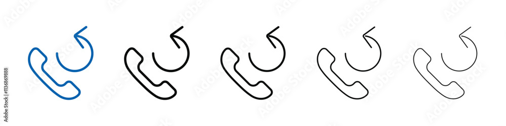 Poster call back icon outline vector logo for web ui