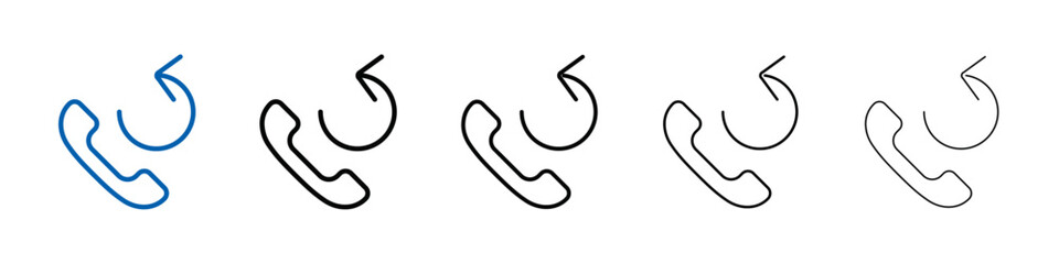 Call back icon Outline vector logo for web ui