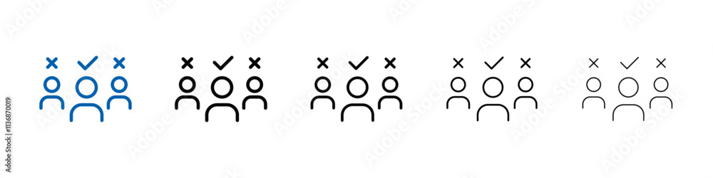 Poster Candidate icon Outline vector logo for web ui