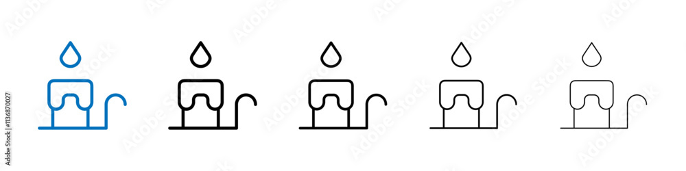 Poster Candle icon Outline vector logo for web ui