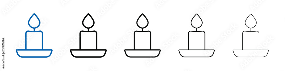 Poster candle icon outline vector logo for web ui