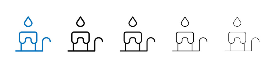 Candle icon Outline vector logo for web ui