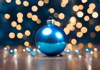 Merry Christmas, balls, lights, blue- 19