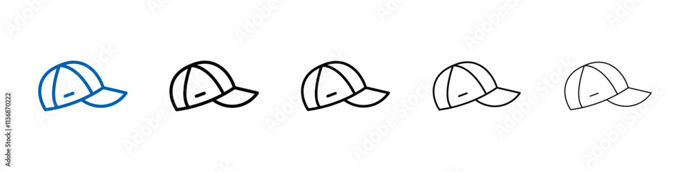 Aufkleber cap icon outline vector logo for web ui