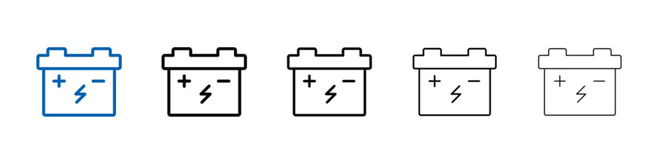 Car battery icon Outline vector logo for web ui