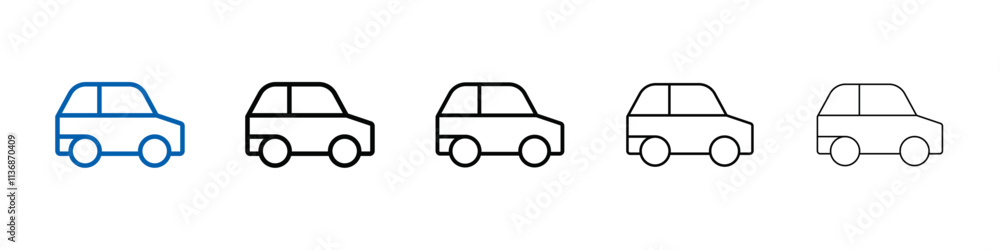 Poster car icon outline vector logo for web ui