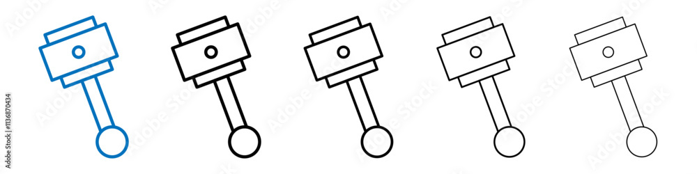 Poster car piston icon outline vector logo for web ui