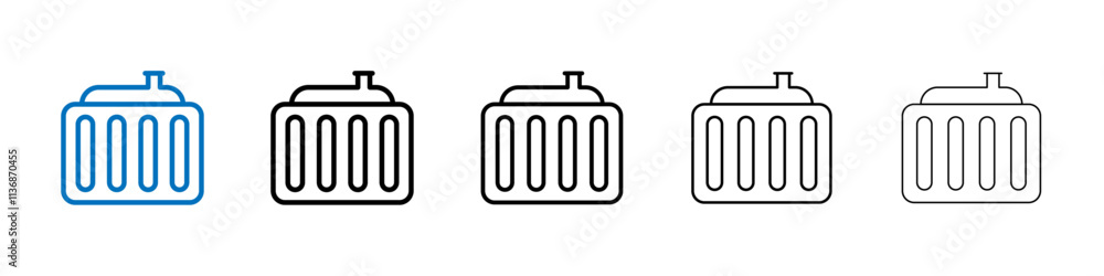 Poster car radiator icon outline vector logo for web ui