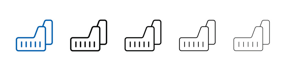 Car mud flap icon Outline vector logo for web ui