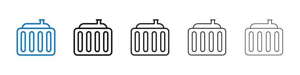 Car radiator Icon Outline vector logo for web ui