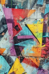 Graffiti covered city wall