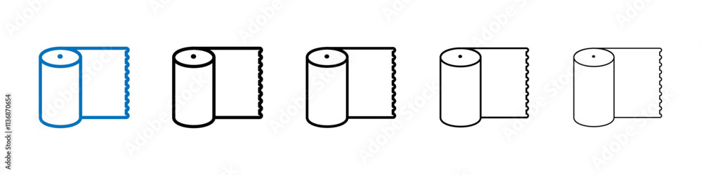 Aufkleber Carpet roll icon Outline vector logo for web ui
